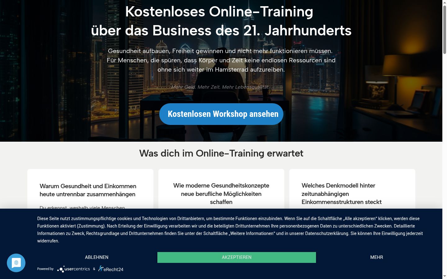 Sutikimo reklamjuostės, rodytos prieš bet kokią sąveiką, ekrano kopija
