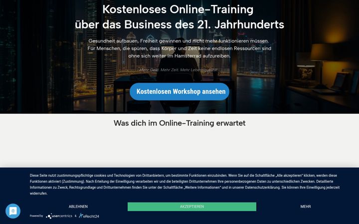 Ekrano kopija elevate-methode.de