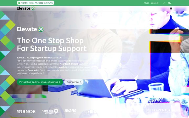 Ekrānuzņēmums no elevate-x.nl