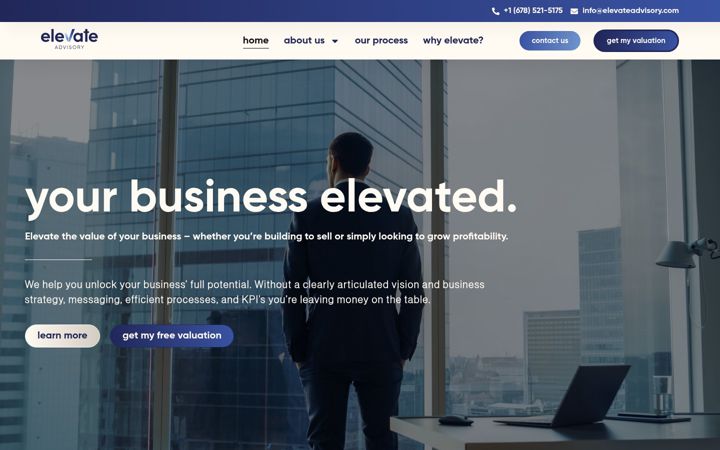 Screenshot of elevateadvisory.com
