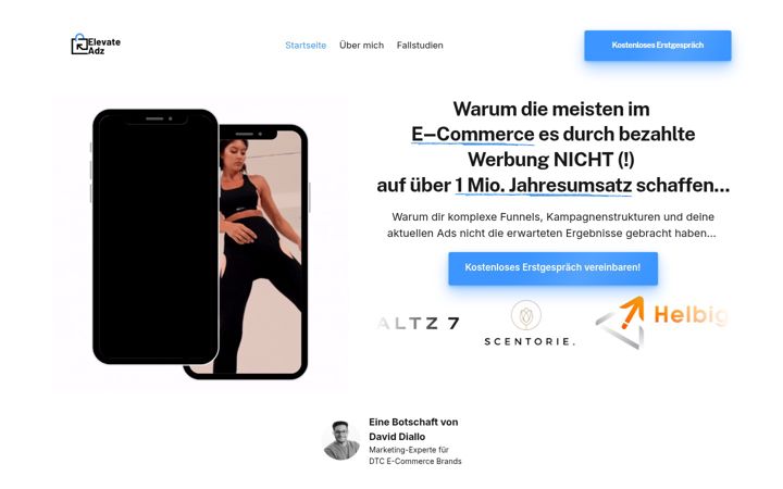Screenshot of elevateadz.com
