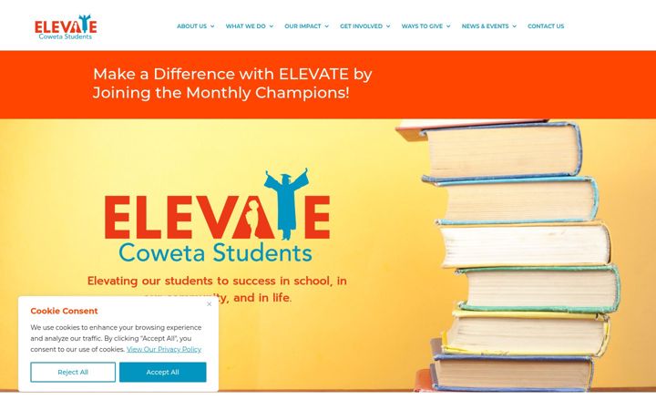 Ekraanipilt saidist elevatecowetastudents.org