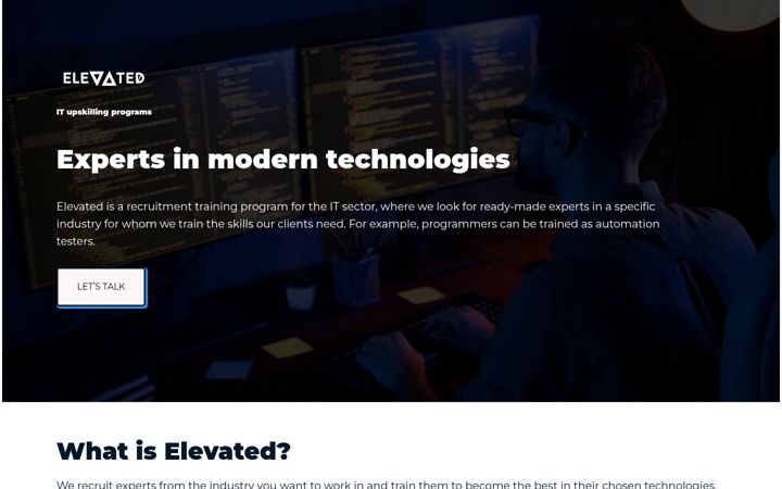 Screenshot di elevated.fi