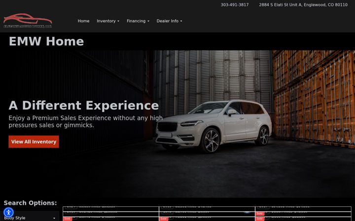 Screenshot of elevatedmotorworks.com