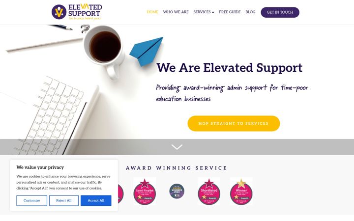 Ekrānuzņēmums no elevatedsupport.co