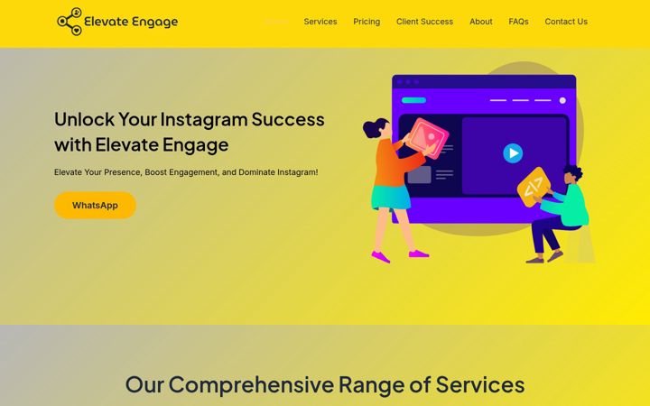 Screenshot ta' elevateengage.net