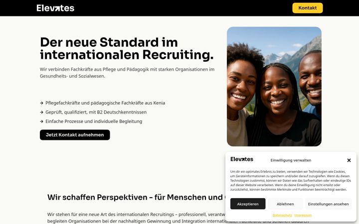 Ekrano kopija elevates-network.de