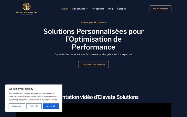 Képernyőkép: elevatesolutions.fr