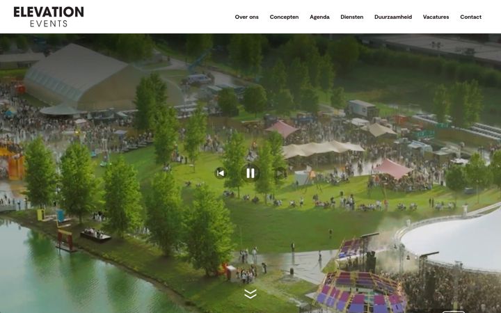Screenshot ta' elevation-events.com
