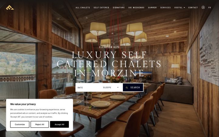 Screenshot of elevationalps.com