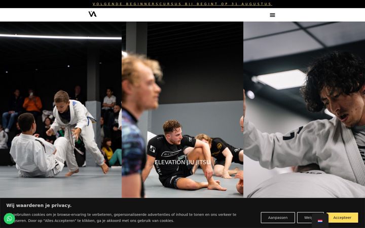 Snímek obrazovky elevationjiujitsu.nl