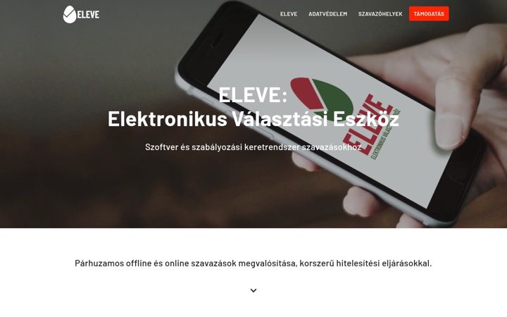 Posnetek zaslona eleve.hu