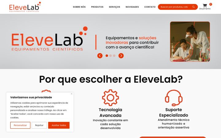 Screenshot of elevelab.com.br