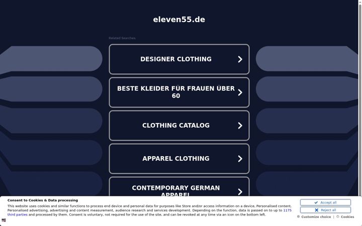 Ekrano kopija eleven55.de