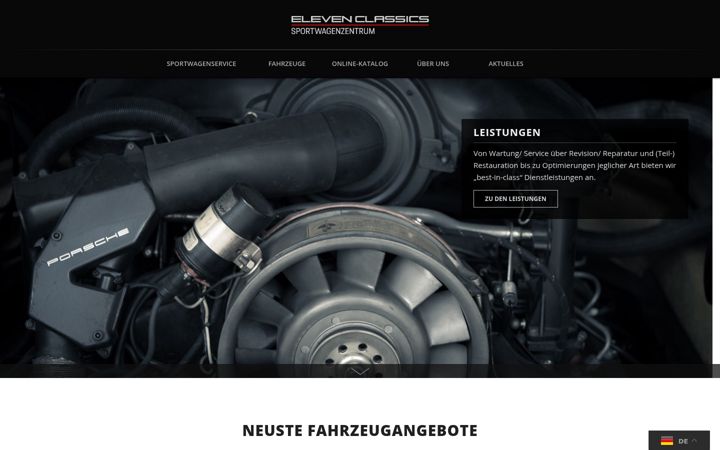 Screenshot of elevenclassics.com