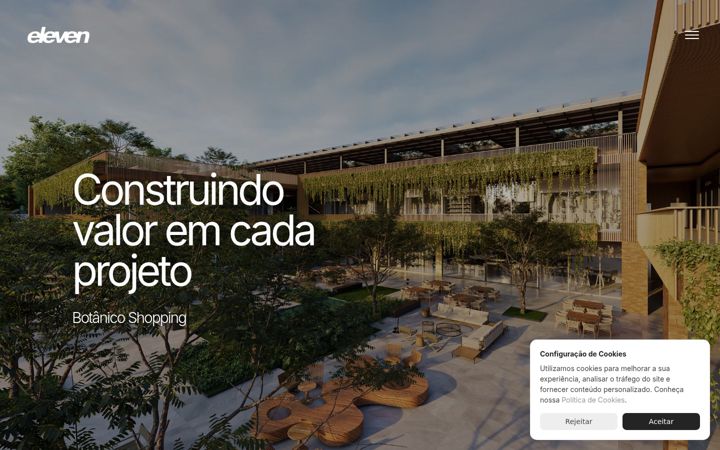 Screenshot of elevenconstrutora.com.br