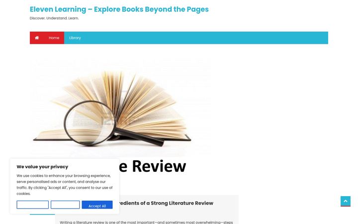 Screenshot of elevenlearning.com