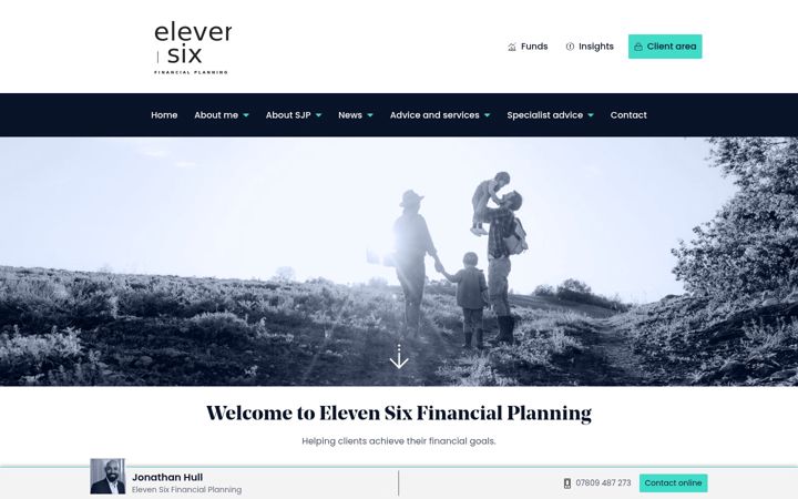 Skærmbillede af elevensixfp.co.uk