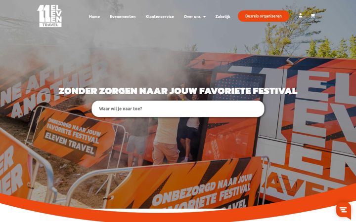 Screenshot di eleventravel.nl