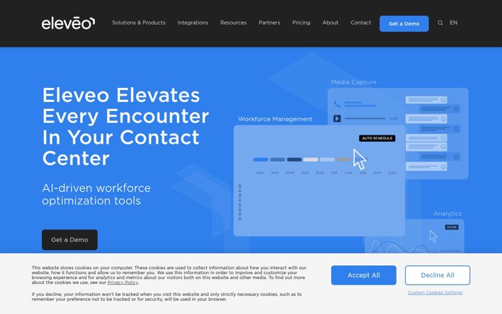 Screenshot of eleveo.com