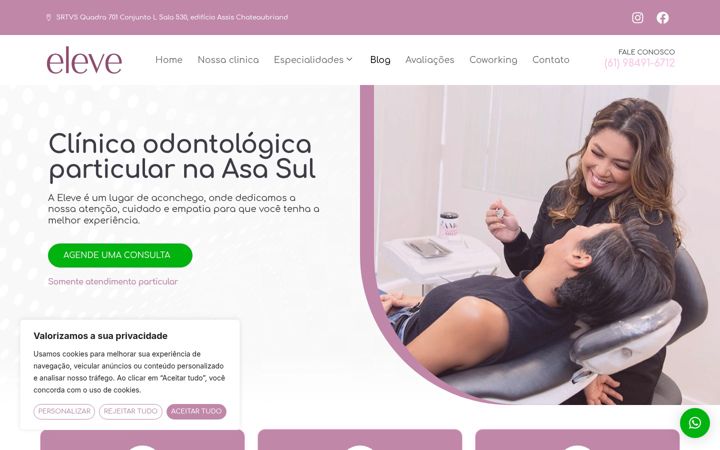 Screenshot of eleveodontoesaude.com.br