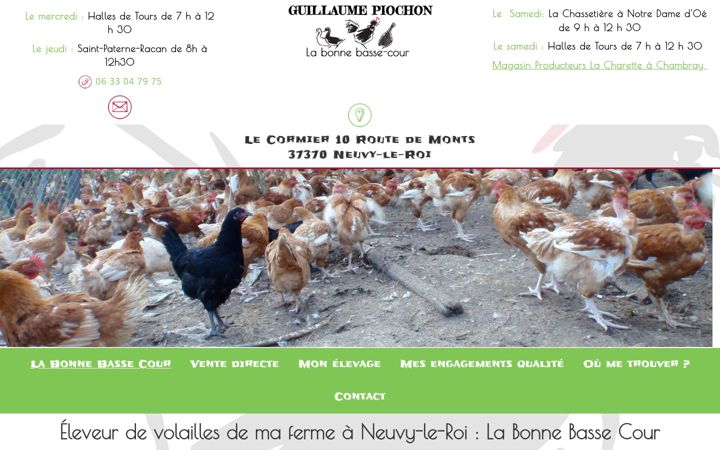Skærmbillede af eleveurpoulet-labonnebassecour.fr