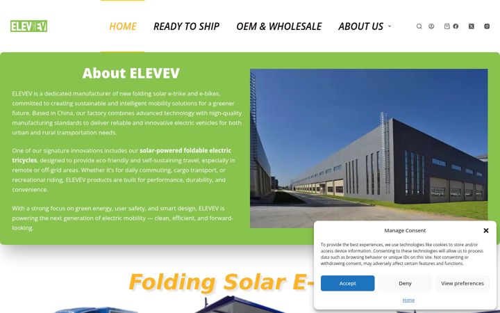 Screenshot of elevev.com