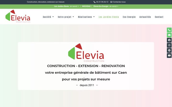 Skærmbillede af elevia-construction.fr