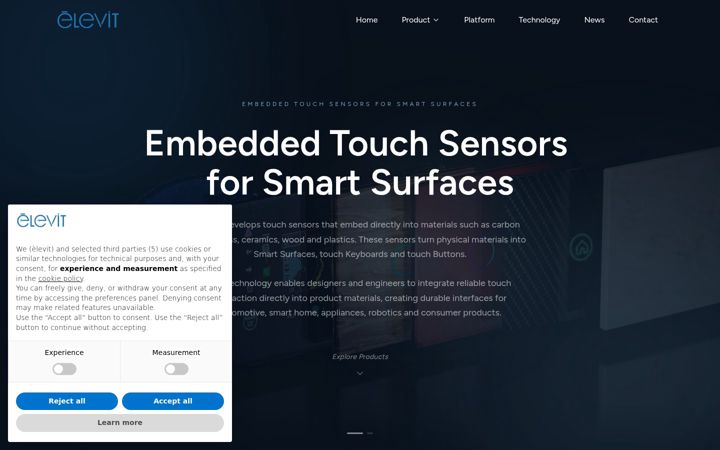 Screenshot von elevit-ui.com