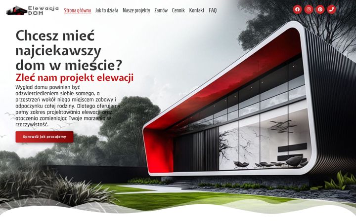 Captura de ecrã de elewacjadom.pl