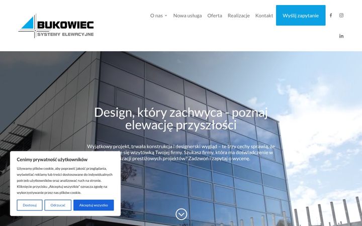 Captura de ecrã de elewacje-bukowiec.pl