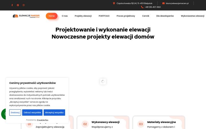 Captura de ecrã de elewacjemarzen.pl