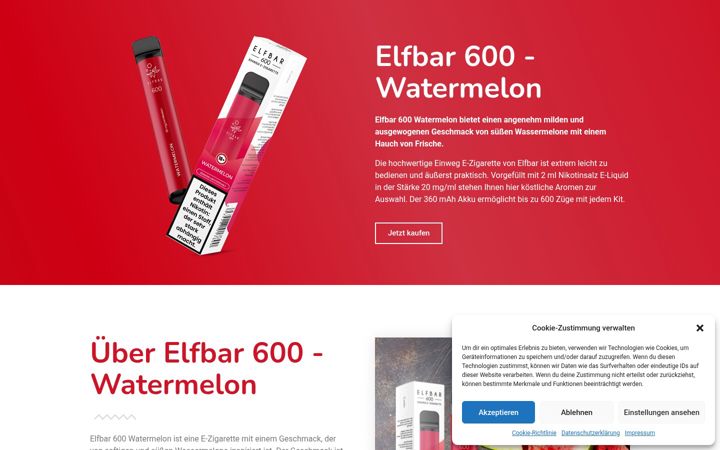 Screenshot ta' elfbar-watermelon.de