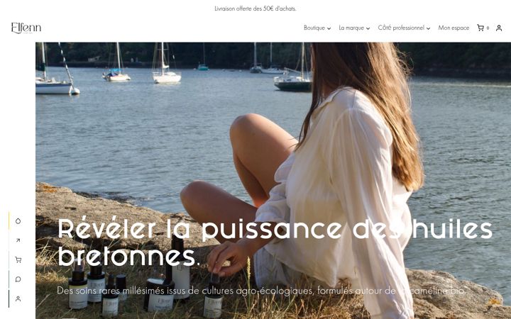 Skærmbillede af elfenncosmetiques.fr