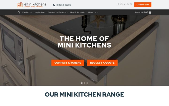 Skærmbillede af elfinkitchens.co.uk