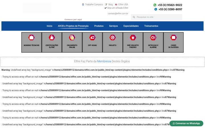 Screenshot of elfire.com.br
