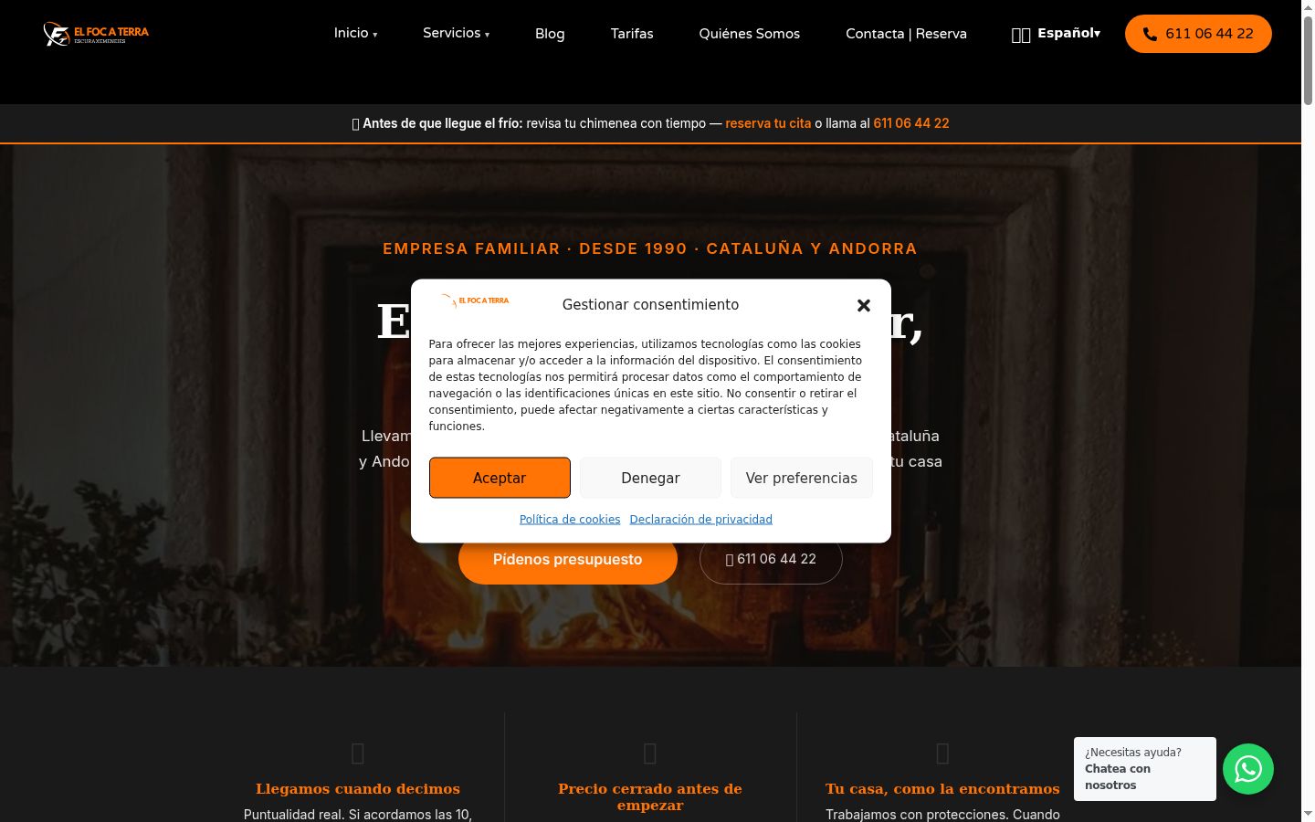 Screenshot tal-banner tal-kunsens muri qabel kwalunkwe interazzjoni