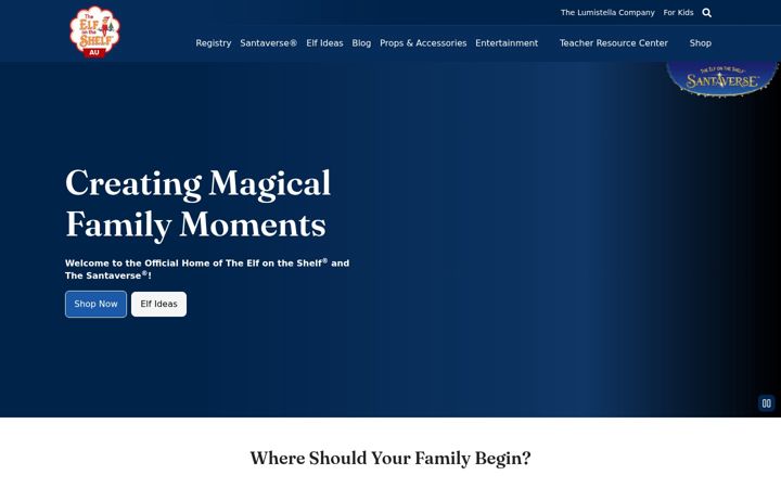Screenshot ta' elfontheshelf.com.au