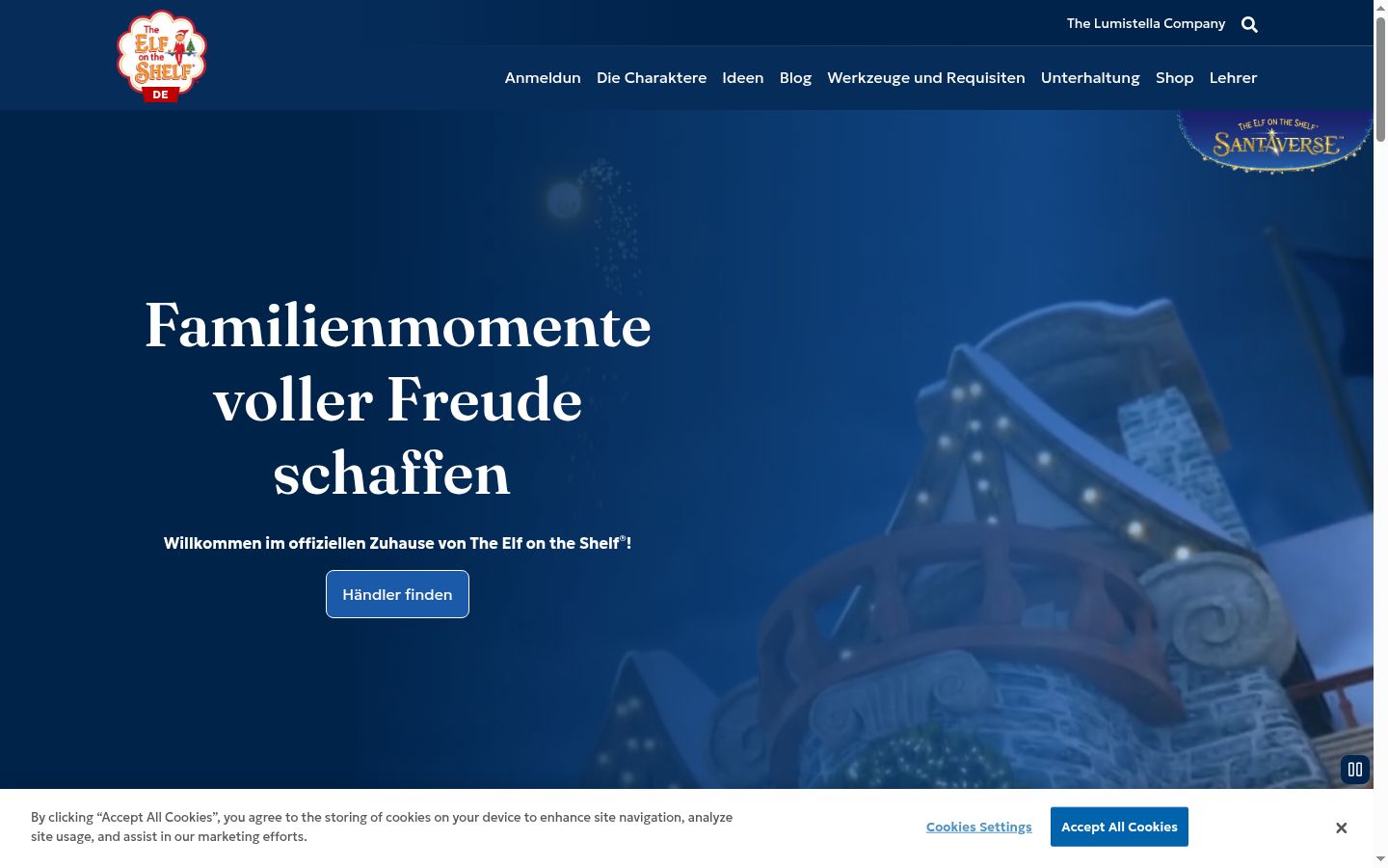 Screenshot van de toestemmingsbanner zoals getoond vóór enige interactie