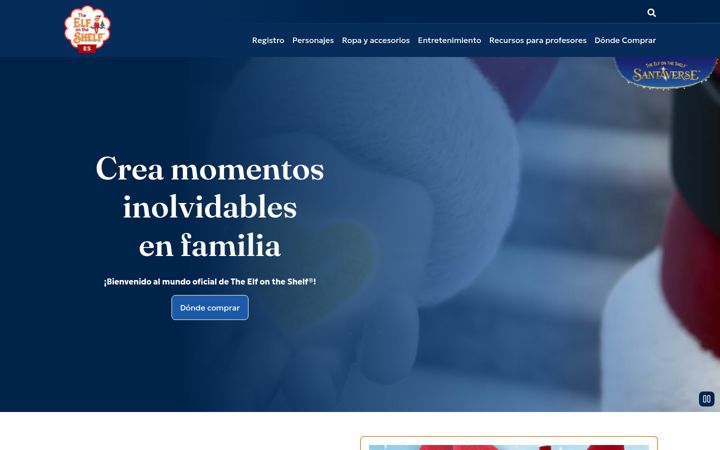 Captura de pantalla de elfontheshelf.es