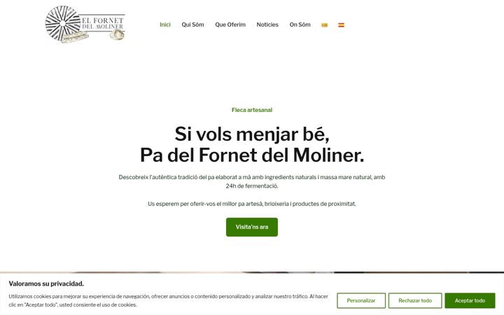 Captura de pantalla de elfornetdelmoliner.es