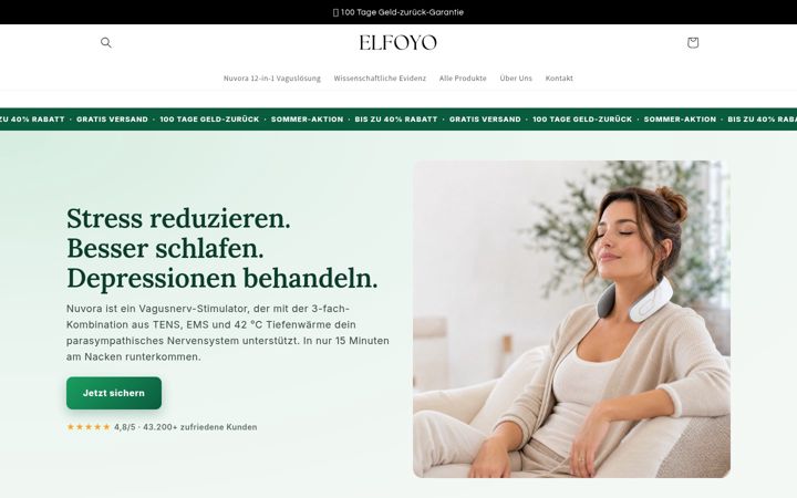 Skärmbild av elfoyo.de