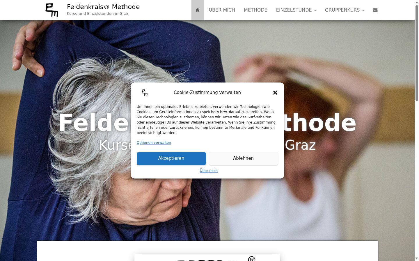 Skærmbillede af samtykkebanneret, som det blev vist før nogen interaktion
