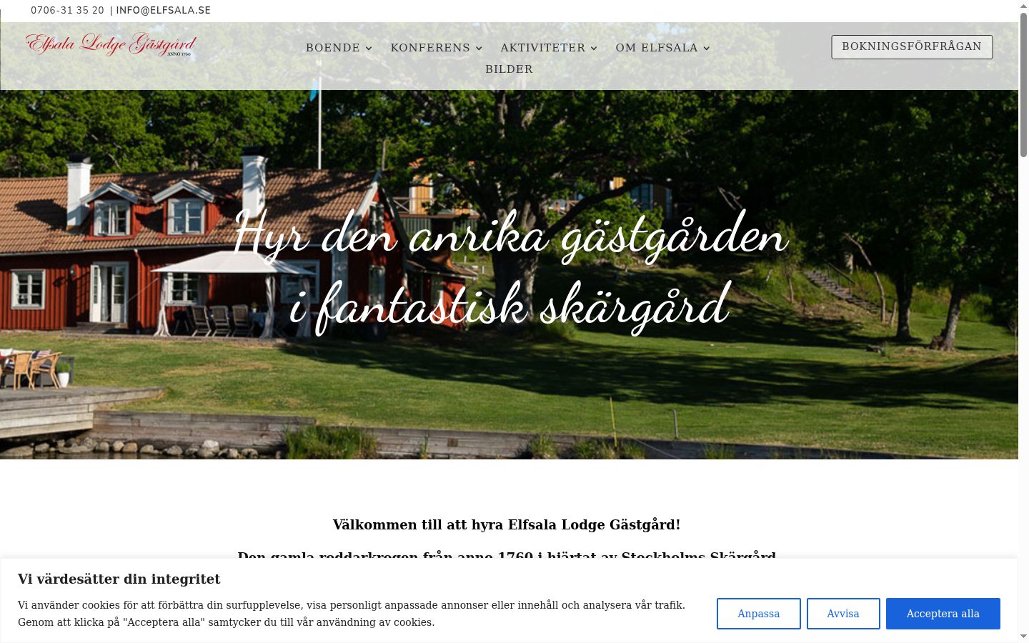 Skærmbillede af samtykkebanneret, som det blev vist før nogen interaktion