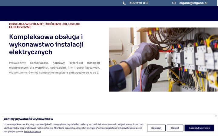 Snímek obrazovky elganc.pl