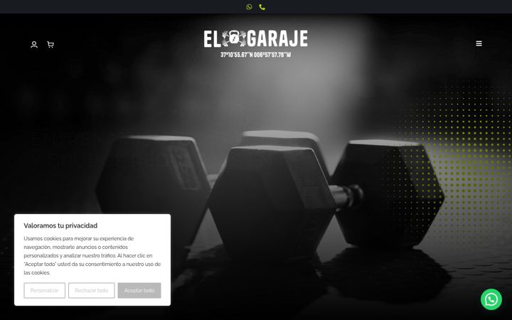 Screenshot von elgarajepuntaumbria.es