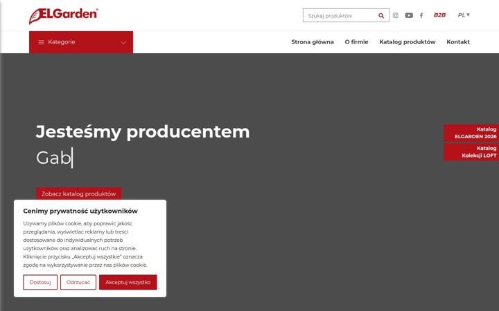 Snímek obrazovky elgarden.com.pl