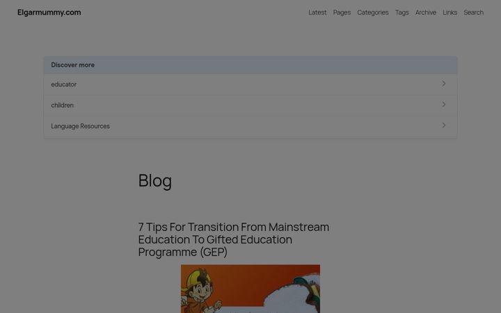 Screenshot of elgarmummy.com