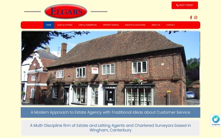 Screenshot of elgars.uk.com