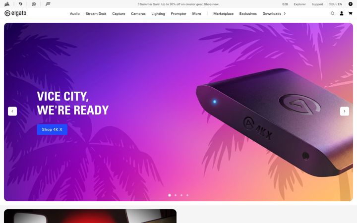 Screenshot di elgato.com
